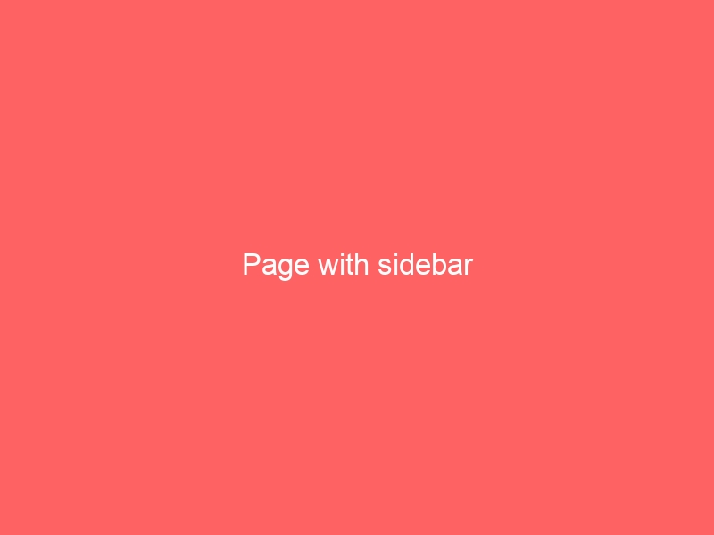 Page with sidebar